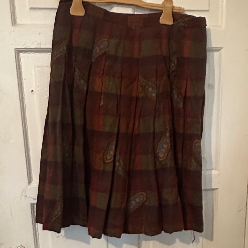 G—Vintage Plaid A-Line Skirt